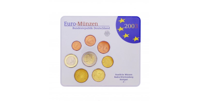 Allemagne, Série officielle BU de pièces d'usage courant, Stuttgart, 2003, C10582