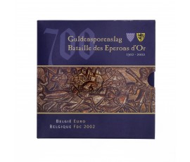 Belgique, Coffret Euro BU - Bataille des Eperons d'or, 2002, 9 pièces, C10620