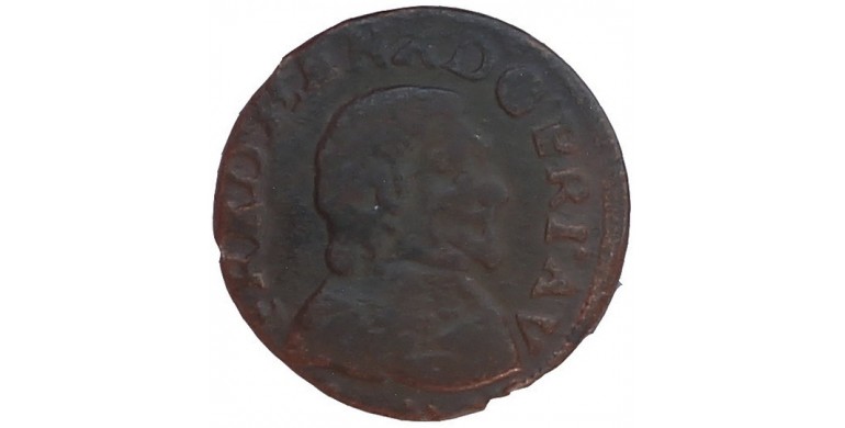 Monnaie, Orange, Double tournois, Fréderic-Henri de Nassau, Cuivre, 1642, Orange, P11443