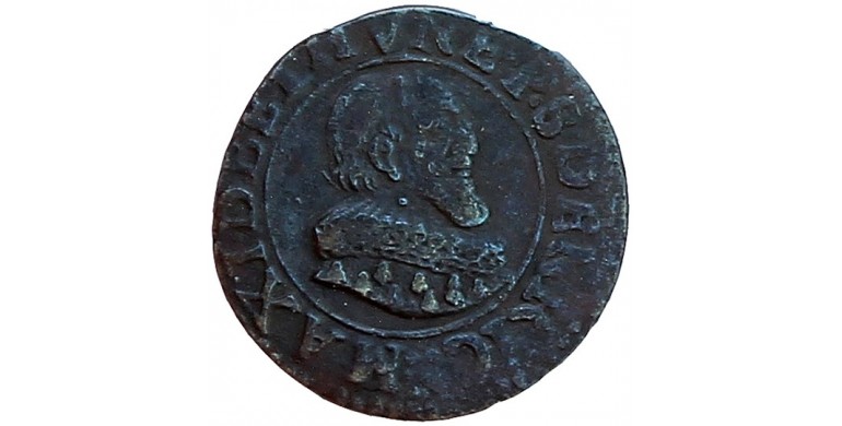 Monnaie, Boisbelle-Henrichemont, Double tournois, Maximilien Ier de Béthune, Cuivre, 1636, Henrichemont, P11446