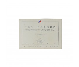 Monnaie de Paris, 100 Francs BU La Fayette, Argent, 1987, C10676