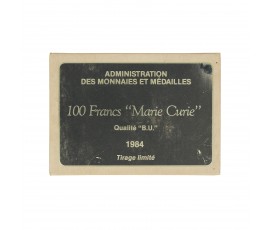 Monnaie de Paris, 100 Francs BU Marie-Curie, Argent, 1984, C10685