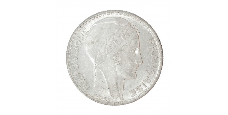 France, 20 Francs Turin, 1937, Argent, P14292