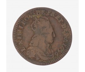 Monnaie, France, Liard de France, Louis XIV, cuivre, 1656, Vimy-en-Lyonnais, P15733