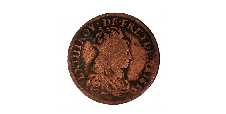 Monnaie, France, 1 Liard, Louis XIV, cuivre, 1559, Corbeil, P15734