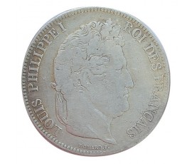 Monnaie, France , 5 francs 2ème type Domard, Louis-Philippe Ier, Argent, 1833, Perpignan (Q), P11460