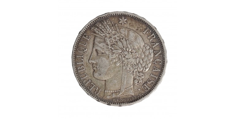 Monnaie, France, 5 Francs, Cérès, IIème République, Argent, 1870, Paris (A), P14360