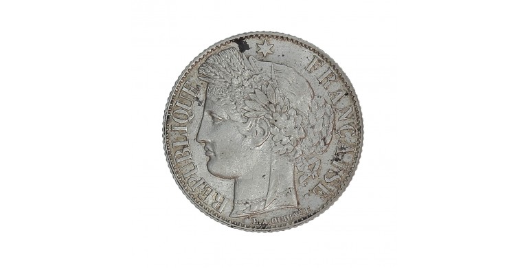 Monnaie, France, 1 Franc Cérès, IIIème République, Argent, 1888, Paris (A), P14412
