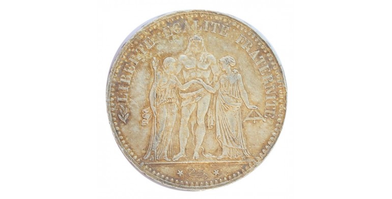 Monnaie, France , 5 francs Hercule, IIIème République, Argent, 1876, Paris (A), P11466