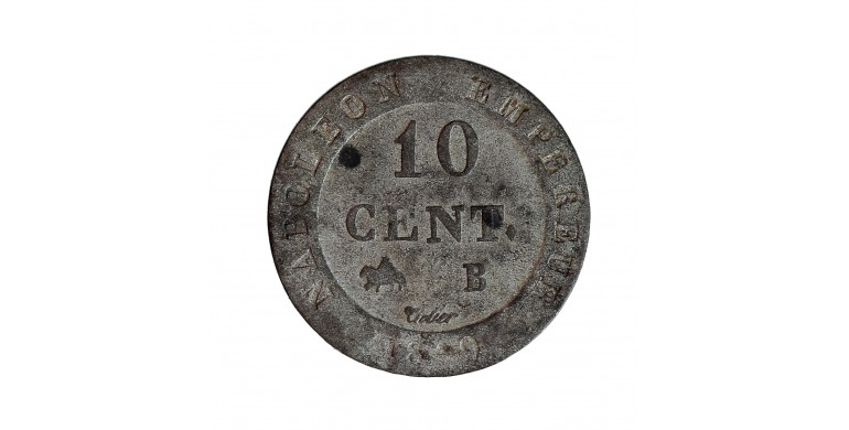 Monnaie, France, 10 cent. à l'N couronné, Napoléon Ier, Billon, 1810, P14466