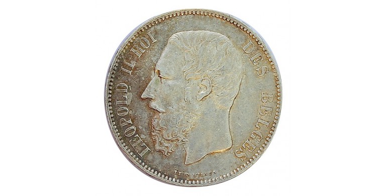 Monnaie, Belgique , 5 francs, Léopold II, Argent, 1873, Bruxelles, P11468