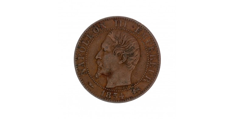 Monnaie, France, 5 centimes, Napoléon III, Bronze, 1854, Lyon (D), P14480