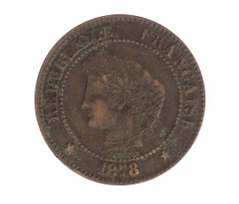 Monnaie, France, 2 Centimes Cérès, IIIème République, 1878, Bronze, Bordeaux (K), P14499