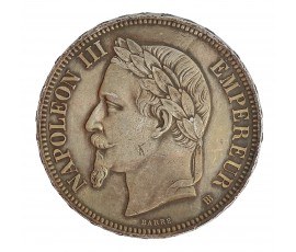 Monnaie, France, 5 Francs, Napoléon III, Argent, 1869, Strasbourg (BB), P14344