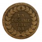 Monnaie, France, Décime à l'N couronné, Napoléon Ier, Bronze, 1814, Strasbourg (BB), P14468
