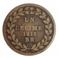Monnaie, France, Décime à l'N couronné, Napoléon Ier, Bronze, 1815, Strasbourg (BB), P14469