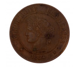 Monnaie, France, 2 Centimes Cérès, IIIème République, 1894, Bronze, Paris (A), P14501