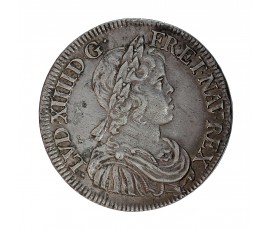 Monnaie, France, 1/2 Ecu à la mèche, Louis XIV, argent, 1645, Paris, P15750