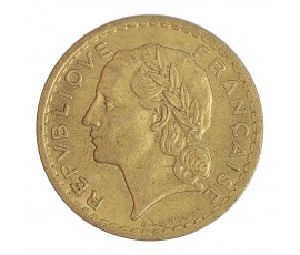 Monnaie, France, 5 Francs Lavrillier, IIIème République , Bronze-aluminium, 1945, Castelsarrasin (C), P14397
