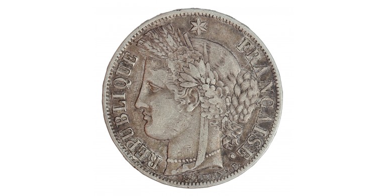 Monnaie, France, 5 Francs, Cérès, IIème République, Argent, 1849, Paris (A), P14351
