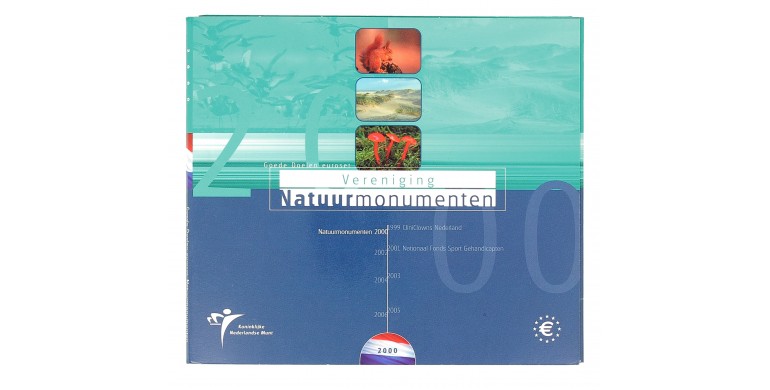 Pays-Bas, Série Euro BU 2000 Bonnes actions : Monuments naturels, 2000, 8 pièces, C10600