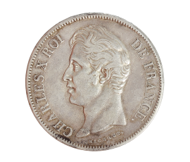 Monnaie, France, 5 Francs, Charles X, 1827, Argent, La Rochelle (H), P15489