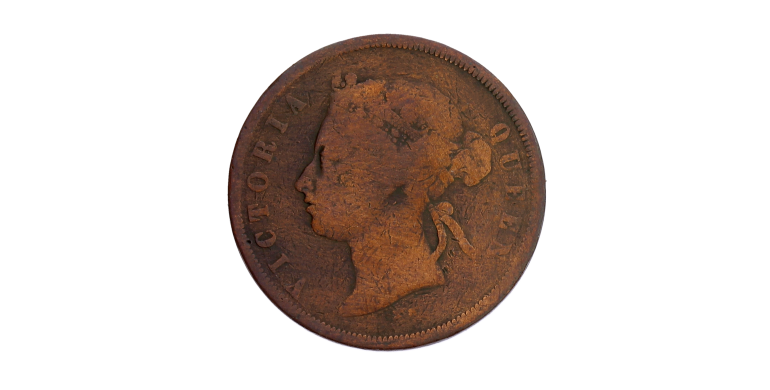 Monnaie, Colonie Britannique - Etablissement du Détroit, 1 Cent, Victoria, 1872, Bronze, Birmingham, P15493