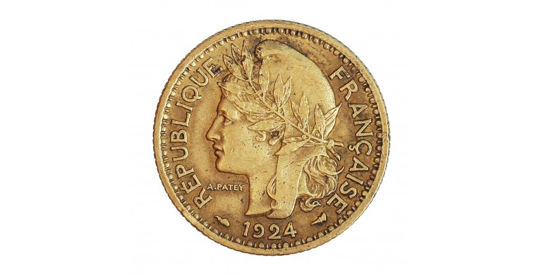 Monnaie, Togo, 1 Franc, République française, bronze-aluminium, 1924, P15410