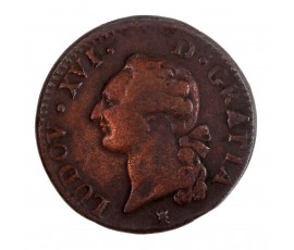 Monnaie, France, Sol, Louis XVI, cuivre, 1779, Limoges, P15745