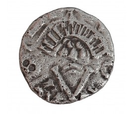 Monnaie, France, Empire Mérovingien, 1 Denier Ermobertus, Argent, 8e siècle, Rouen, P14036