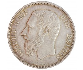 Monnaie, Belgique, 5 Francs, Léopold II, Argent, 1870, Bruxelles, P15463