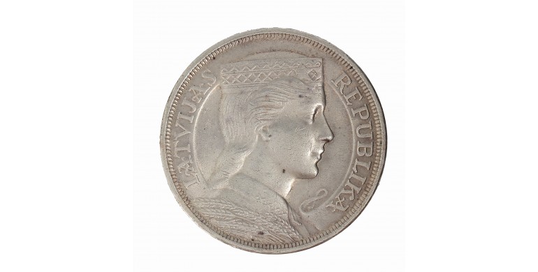 Monnaie, Lettonie, 5 Lati, Argent, 1931, P15513
