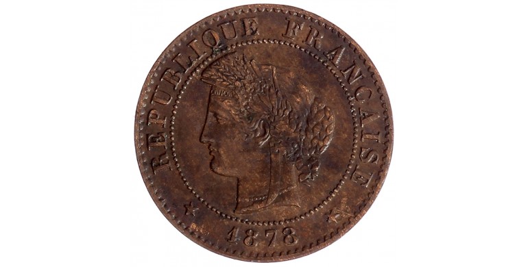 Monnaie, France, 1 centime Cérès, IIIème République, Bronze, 1878, Paris (A), P14519