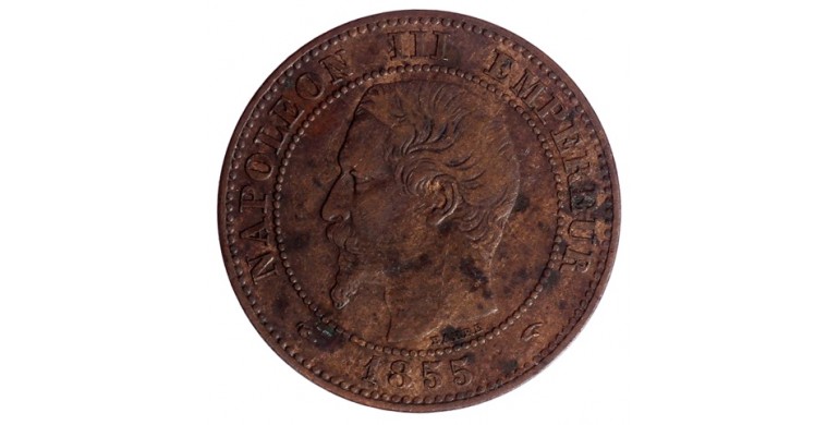 Monnaie, France, 2 Centimes, Napoléon III, 1855, Bronze, Paris (A), P14509