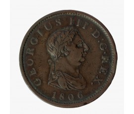 Monnaie, Royaume-Uni, 1 Penny, Georges III, cuivre, 1806, P15541