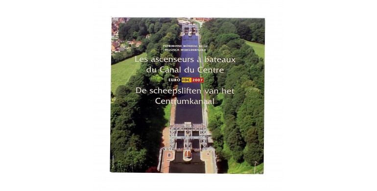 Belgique, Coffret BU Euro - Les ascenseurs à bateaux du Canal du Centre, 2007, 9 pièces, C10720