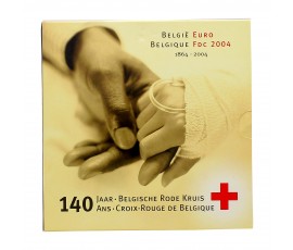 Belgique, Coffret FDC Euro - 140 ans de la Croix Rouge de Belgique, 2004, 9 pièces, C10726