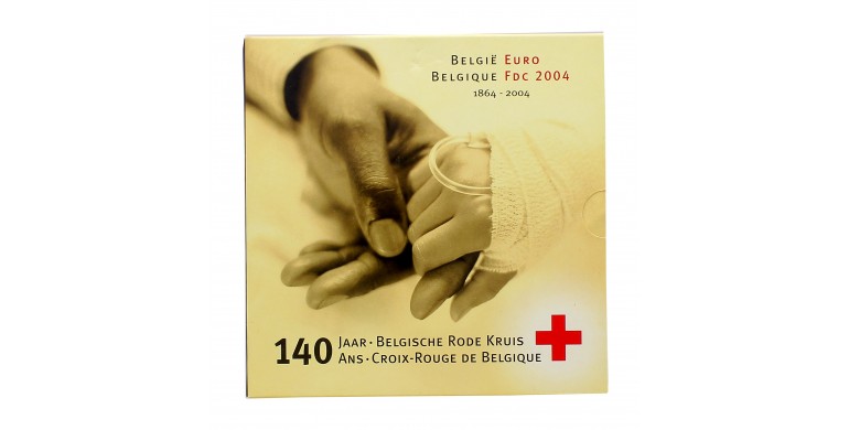 Belgique, Coffret FDC Euro - 140 ans de la Croix Rouge de Belgique, 2004, 9 pièces, C10728