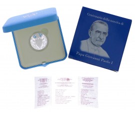 Vatican, 5 euro BE - 100ème anniversaire de la naissance du pape Jean Paul Ier, Argent, 2012, P16116