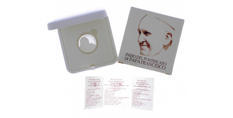Monnaie, Vatican, 5 euro, Première année du Pontificat du Pape François, Argent, 2013, P16117