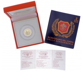 Monnaie, Vatican, 2 Euro - Bicentenaire du corps de la gendarmerie, cupro-nickel, 2016, P16133