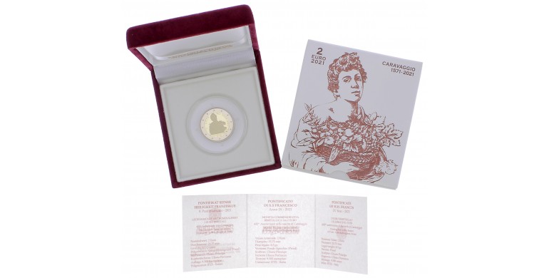 Monnaie, Vatican, 2 Euro - 450e anniversaire de la naissance de Caravage, cupro-nickel, 2021, P16134