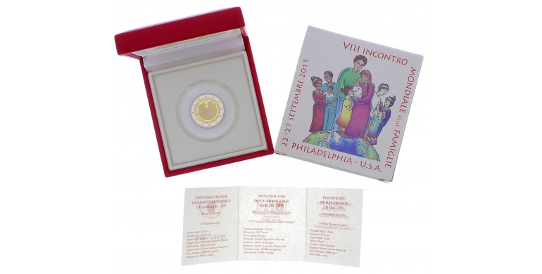 Monnaie, Vatican, 2 Euro - 8e journée mondiale de la famille, cupro-nickel, 2015, P16136