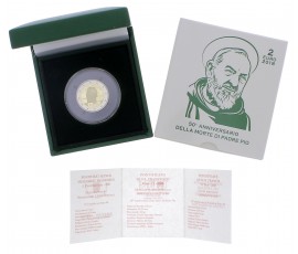 Vatican, 2 Euro BE - 50ème anniversaire de la mort de Padre Pio, Cupro-nickel, 2018, P16138