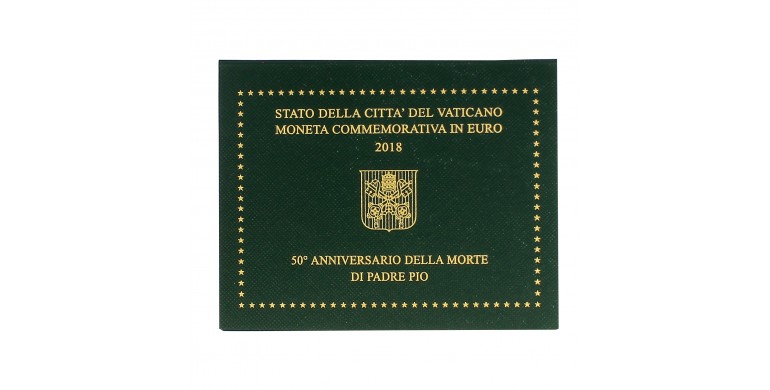 Vatican, 2 euro BU 50ème anniversaire de la mort de Padre Pio, 2018, C10774