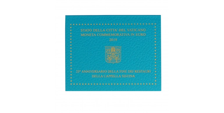 Vatican, 2 euro BU 25ème anniversaire de la fin de la Restauration de la Chapelle Sixtine, 2019, C10776