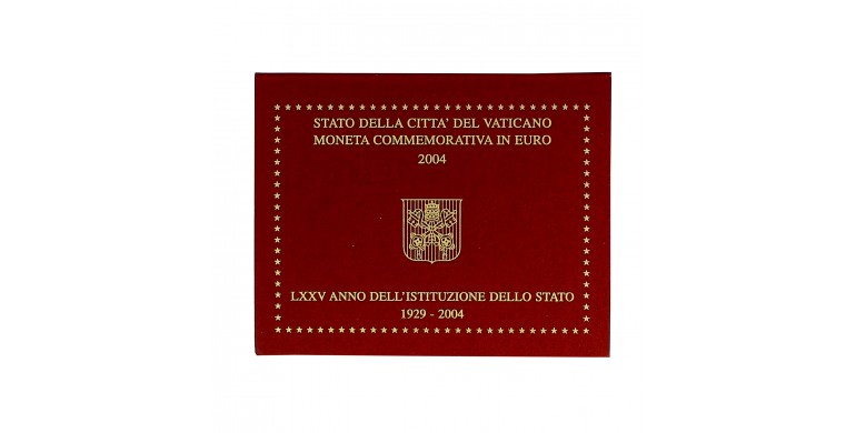 Vatican, 2 euro BU 75ème anniversaire de l'Institution de l'Etat de la cité du Vatican, 2004, C10777