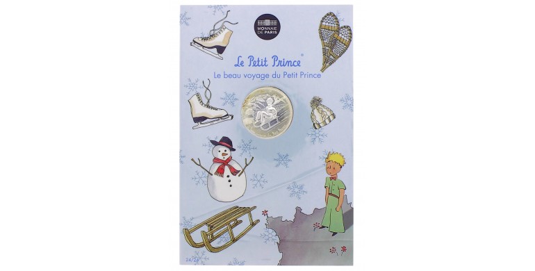 Monnaie de Paris, 10 Euro - Le Petit Prince " fait de la luge" 24/24, Argent, 2016, P16172