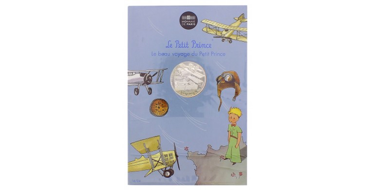 Monnaie de Paris, 10 Euro - Le Petit Prince " en avion" 16/24, Argent, 2016, P16176