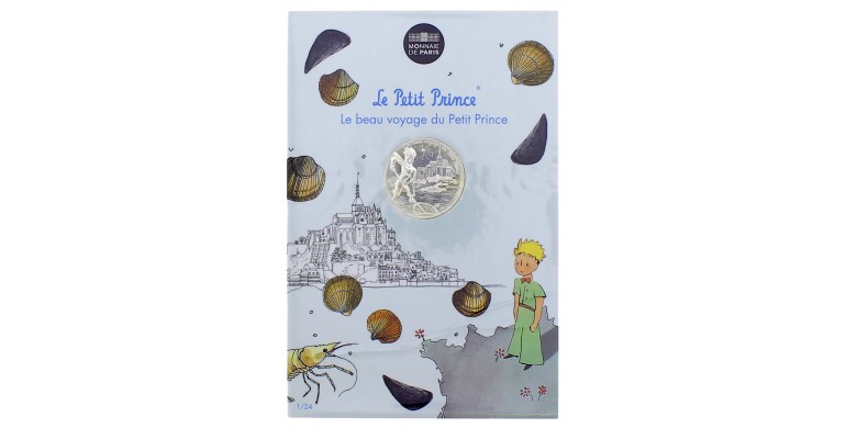 Monnaie de Paris, 10 Euro - Le Petit Prince " à la pêche au Mont Saint-Michel" 1/24, Argent, 2016, P16177